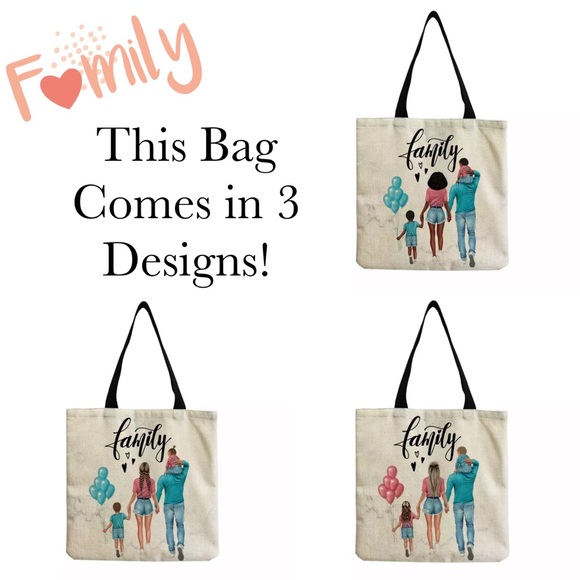 Eco-Friendly Family of Four Folding Tote Bag - Picture 2 of 15
